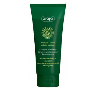 Ziaja, Shampooing minéral, kératolytique, biosulfo-soufre, verveine, 200ml
