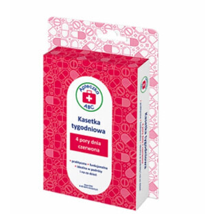 ABC First Aid Kit Weekly case 4 times of day red, 1 piece