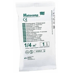 Matocomp sterile dressing gauze 17 threads 0.25 m2, 1 piece
