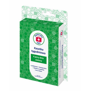ABC First Aid Kit Weekly case 4 times of day green, 1 piece