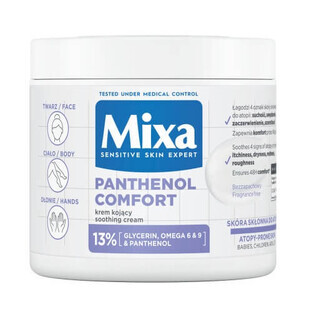 Mixa Panthenol Comfort Beruhigende Gesichts-, Hand- und Körpercreme, 400 ml