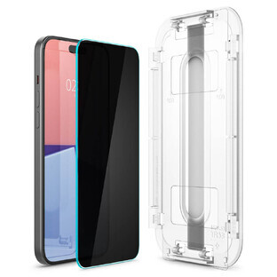 Spigen Glas.tR EZ Fit Privacy gehärtetes Glas für iPhone 15 / 16