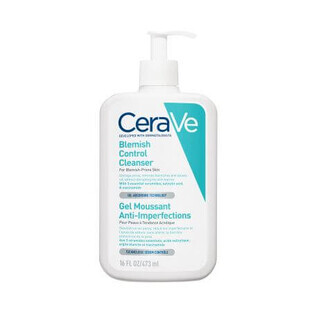 Gel detergente schiumogeno anti-macchie per pelli acneiche Blemish Control Cleanser, 473 ml, Cerave
