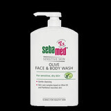 Emulsione detergente dermatologica all'olio di oliva per viso e corpo, 1000 ml, Sebamed