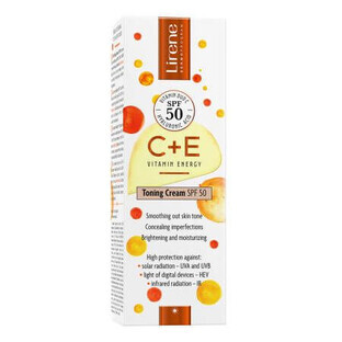 Lirene C+E Pro Crema tonificante viso con SPF50, 30 ml, Lirene