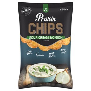 Gluten-free protein chips with cream and onion flavor Protein Chips, 40 g, Nano Supps