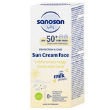 Crema facial para niños con protección solar SPF50+, 30 ml, Sanosan
