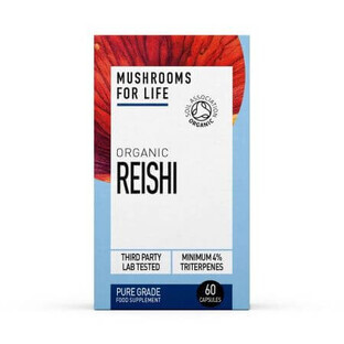 Reishi orgánico, 800 mg, 60 cápsulas, MushroomsForLife