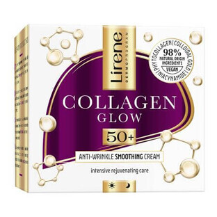 Crema antirughe con effetto levigante 50+ Collagen Glow, 50 ml, Lirene