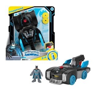 Bat-Tech Batmobil Imaginext DC Super Friends Batmobile Figure Vehicle, 3 years+, Fisher Price