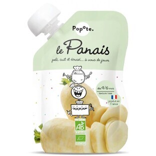 Piure Bio cu 78% pastarnac, 4-6 luni, 120 g, Popote