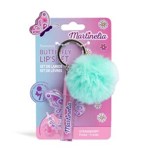 Lippenbalsam und Schlüsselanhänger Set World Butterfly, 1 Stück, Martinelia