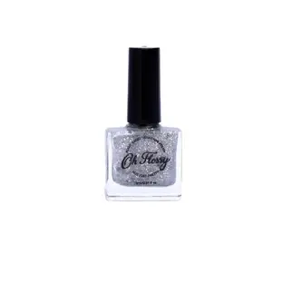Esmalte de uñas para niños, Purpurina plateada, 11 ml, Oh Flossy