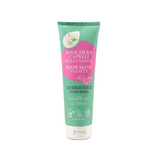 Organic Hair Mask with Damask Rose hydrolate and rice protein, 250 ml, Bioconte