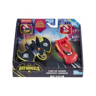 Set van 2 Lichtgevende Racers Batwheels auto's, 3 jaar+, Fisher Price