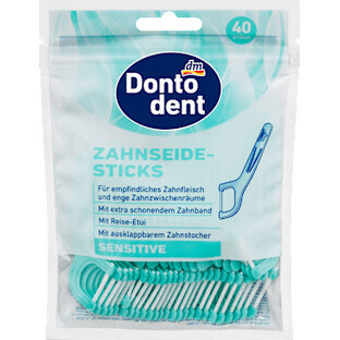 Dontodent Nastro dentale sensibile con supporto, 40 pz.