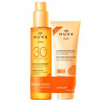 Set Aceite Bronceador con SPF30 150 ml + Loción After Sun 100 ml, Nuxe