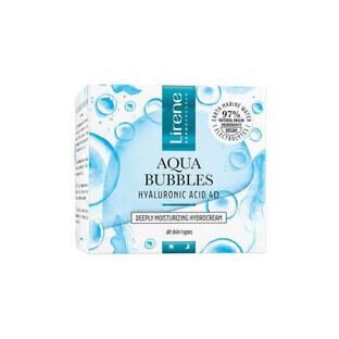 Crème hydratante à l'acide hyaluronique pour le visage Aqua Bubbles, 50 ml, Lirene