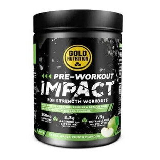 Pre-Workout Impact with green seafood flavor, 400 g, Gold Nutrition