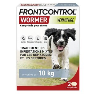 Frontline Frontcontrol Wormer Vermifuge Pour Chien 1 Comprimé par 10kg 2 comprimés