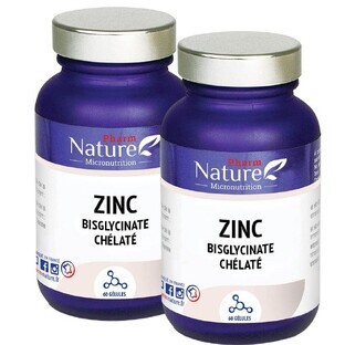 Pharm Nature Micronutrition Zinkbisglycinaat-chelaat 2x60 capsules