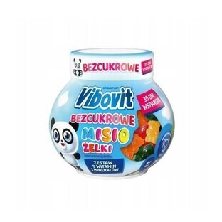 Vibovit Misio gelatina, sabor fruta sin azúcar, 30 gominolas