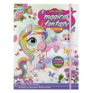 Livre d'autocollants magique Licorne