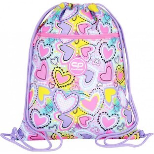 Sac à chaussures CoolPack Sports Vert Pastel Hearts, 1 pièce