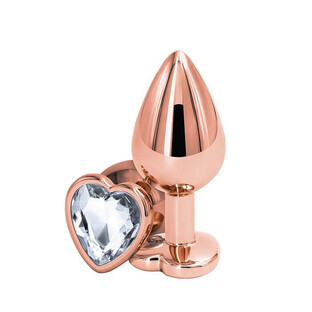 NS Novelties Rear Assets plug anal avec cristal Medium Rose Gold