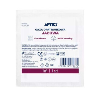 Apteo, Gaze stérile pour pansement 1m2, 1 pièce