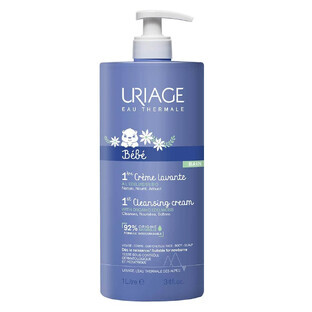 Uriage crema da bagno schiumogena per bambini, 1000 ml