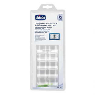 Chicco Safe-Stecker für Steckdose (10A) 6m+, 10 Stück