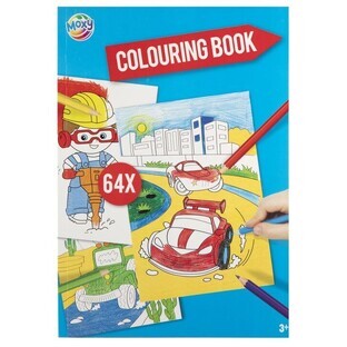 Kleurboek 64 pagina's, blauw