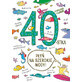 Biglietto A5 per il 40° compleanno