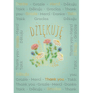 Tarjeta de agradecimiento A5 Ramo de flores