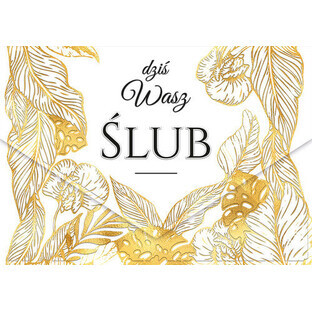 Carte de mariage A5 GOLDEN LEAGHS