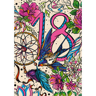 Carte A5 Neon 18 Girl