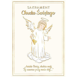 Carte de baptême A5 Ange gardien