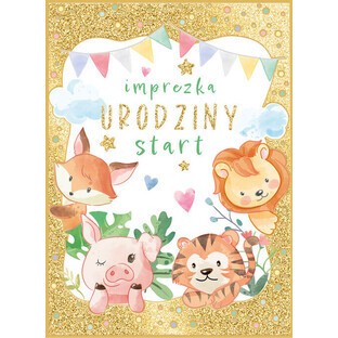 B6 Birthday Animals Card