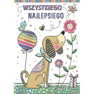 A5 Spring Dog Card