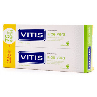 Vitis DUPLO Dentifricio all'Aloe Vera Menta, 2 X 150 ml