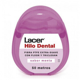 Lacer Extra-Soft Zahnseide mit Fluorid und Triclosan Minzgeschmack, 50m