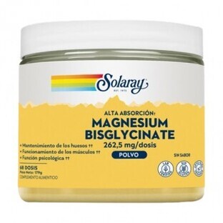 Solaray Bisglycinate Magnesiu pulbere 179g