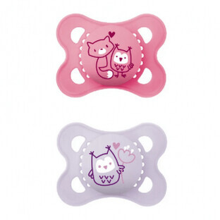 MAM Schnuller Original 2-6M Silikon Rosa/Lila 2u