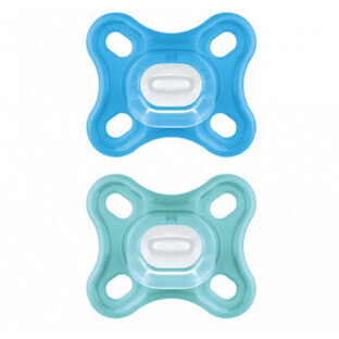 MAM Comfort Pacifier Silicone 0-3M Ice Water/Blue 2u