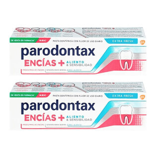 Parodontax DUPLO Gencives + Haleine&Sensibilité Extra Frais 2X75ml