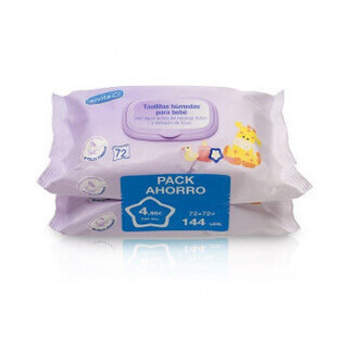 Alvita DUPLO Baby Wipes 2x72 unități