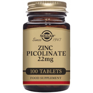 Solgar Picolinato de Zinc 22mg 100 comp