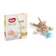 Package Offer, Welcome To The World, Elite Soft Diapers No. 1 Mega, 3-5 kg, 82 pcs, Huggies and Plush Monkey with Ultra Soft Pacifier, SCF348/12, 0-6 months, 0-6 months, Philips Avent