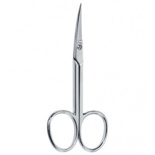 Beter Manicure Schaar Gebogen Leer Chroom